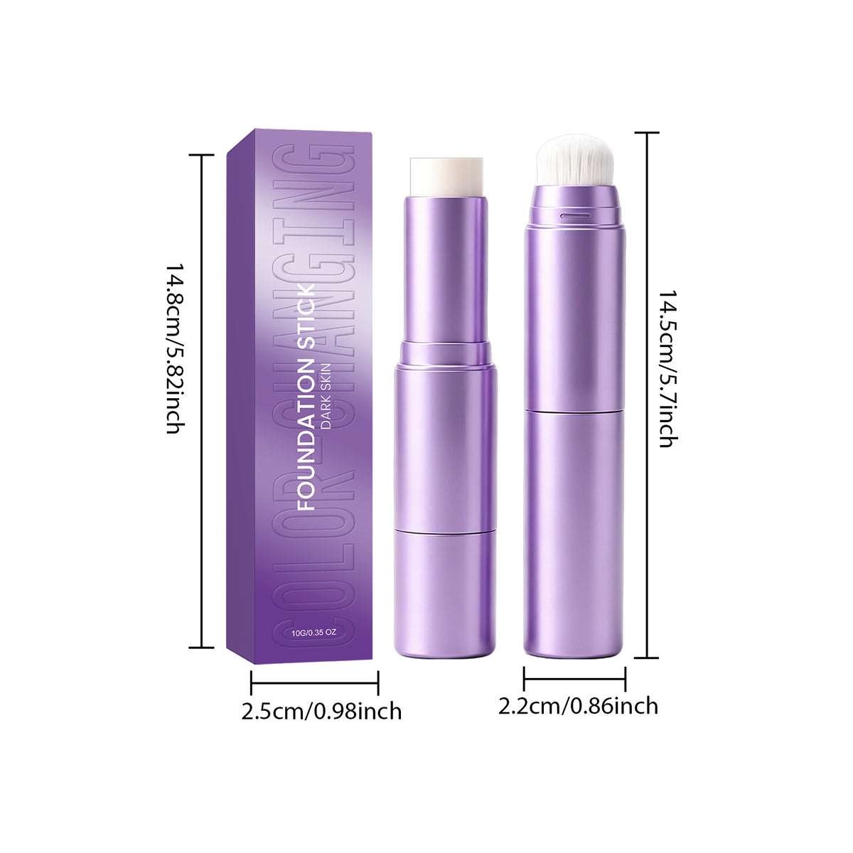 Two in one foundation make-up stick